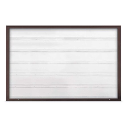 United Visual Products Single Door Radius Corkboard, 18"X24", B UV8000-BLACK-COBACC